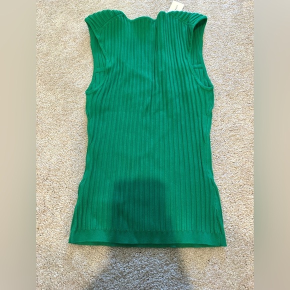 Maeve x Anthropologie Square Neck ribbed sweater tank in Kelly Green XS NWT - Picture 2 of 3